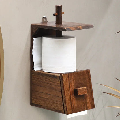 Timber Multi-Purpose Toilet Paper Mount